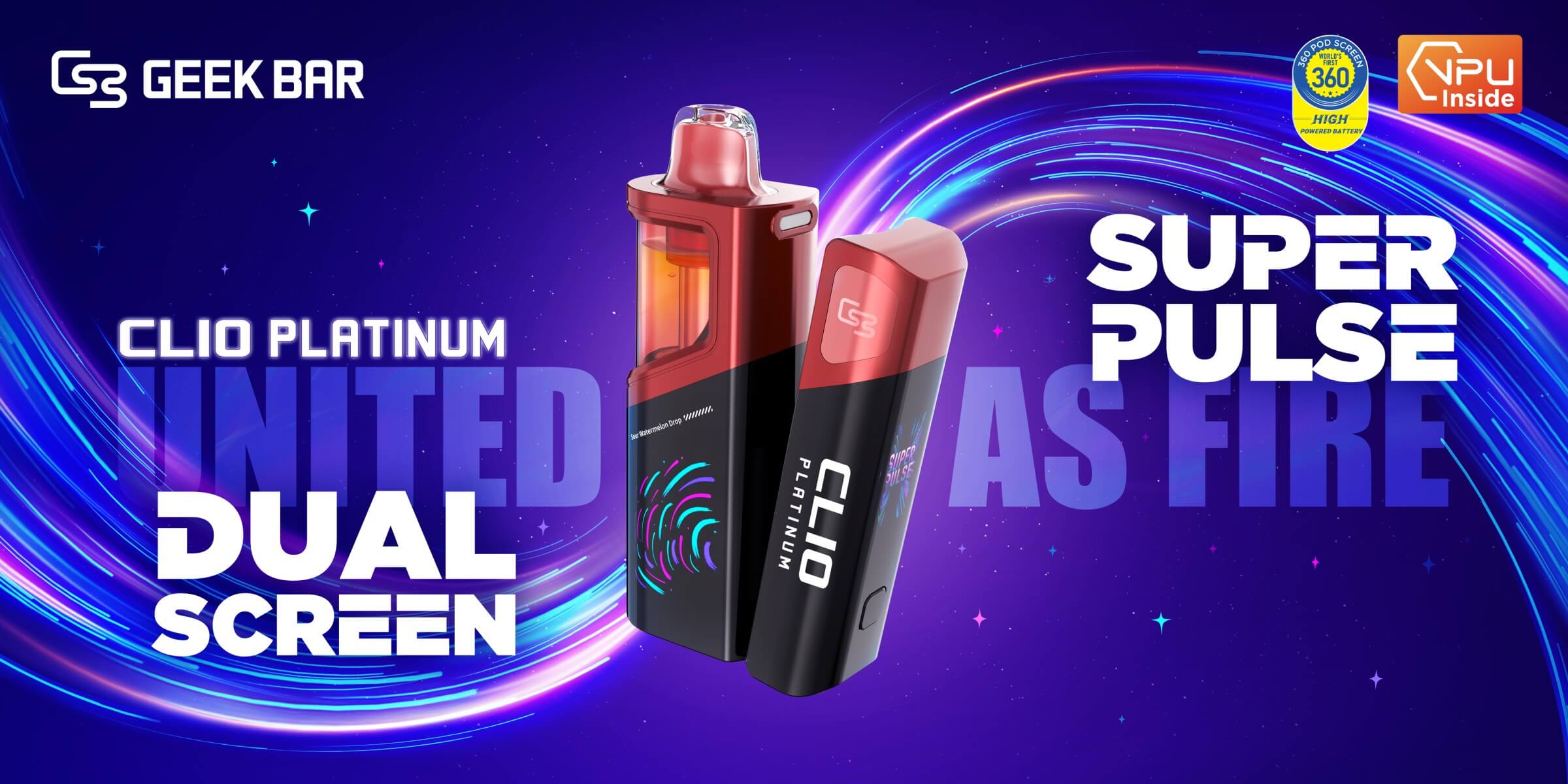 Geek Bar Clio Platinum 2026 Release: Dual Screen, Super Pulse, 50K Puffs Geek Bar Clio Platinum 2026 Release: Dual Screen, Super Pulse, 50K Puffs