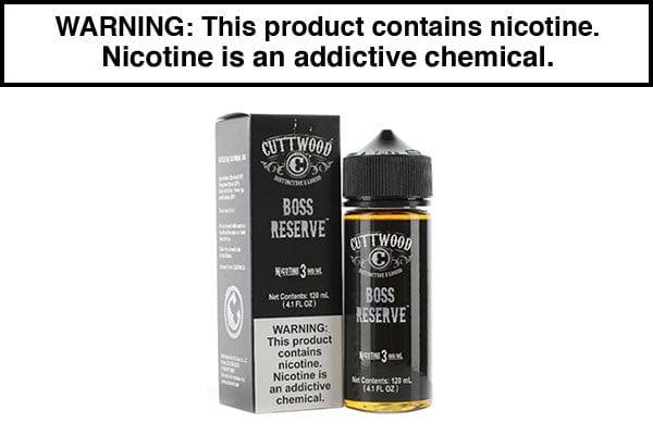 Boss Reserve by Cuttwood - 120mL/60mL - $10.75 Boss Reserve by Cuttwood - 120mL/60mL - $10.75