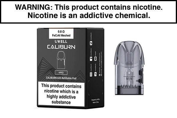 Uwell Caliburn A3S Replacement Pods - $11.50 - Vape Juice