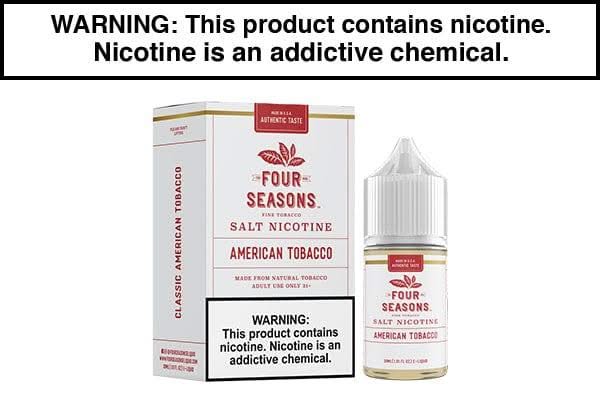 AMERICAN TOBACCO BY FOUR SEASONS SALTS 30ML AMERICAN TOBACCO BY FOUR SEASONS SALTS 30ML