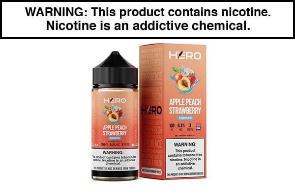 APPLE PEACH STRAWBERRY FREEZE BY HERO 100ML - Vape Juice