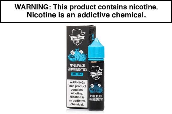 APPLE PEACH STRAWBERRY ICE BY MAD HATTER 60ML - Vape Juice