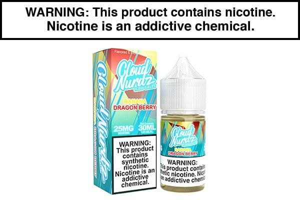 elf bar vape uk BANANA DRAGON BERRY ICED BY CLOUD NURDZ SALT 30ML