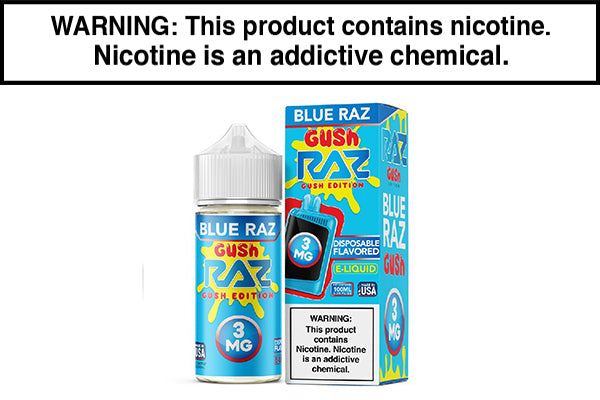 blue raz gush vape BLUE RAZ GUSH BY POD JUICE X RAZ 100ML