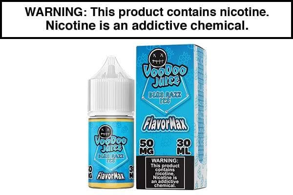 BLUE RAZZ ICE BY VOODOO JUICE FLAVORMAX SALTS 30ML BLUE RAZZ ICE BY VOODOO JUICE FLAVORMAX SALTS 30ML