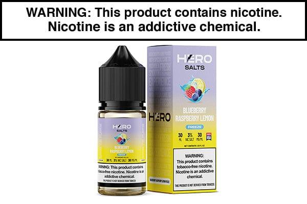 BLUEBERRY RASPBERY LEMON FREEZE BY HERO SALTS 30ML - Vape Juice