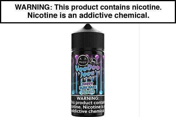 menthol candy vape juice CANDY BLUE RAZZ FREEZE BY VOODOO JUICE 100ML