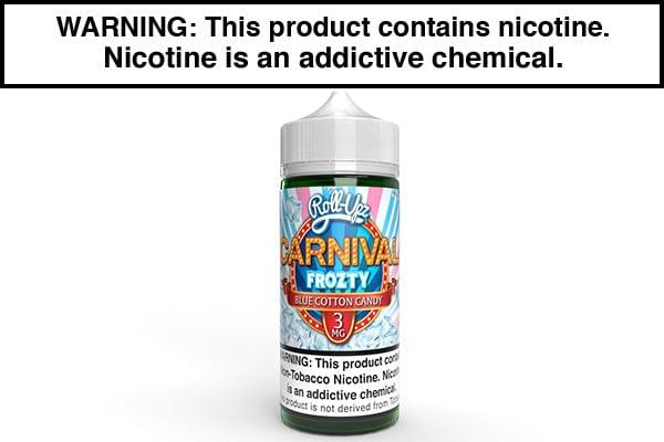 BLUE COTTON CANDY FROZTY BY JUICE ROLL UPZ CARNIVAL 100ML BLUE COTTON CANDY FROZTY BY JUICE ROLL UPZ CARNIVAL 100ML