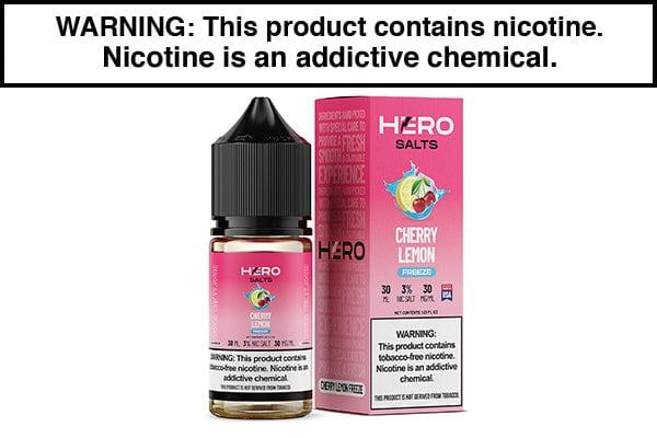 elf bar vape uk CHERRY LEMON FREEZE BY HERO SALTS 30ML