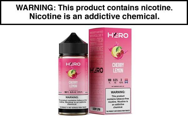 lemon lush vape juice CHERRY LEMON BY HERO 100ML