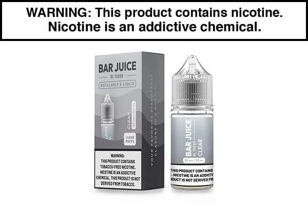 CLEAR BY BAR JUICE BJ15000 SALTS 30ML CLEAR BY BAR JUICE BJ15000 SALTS 30ML
