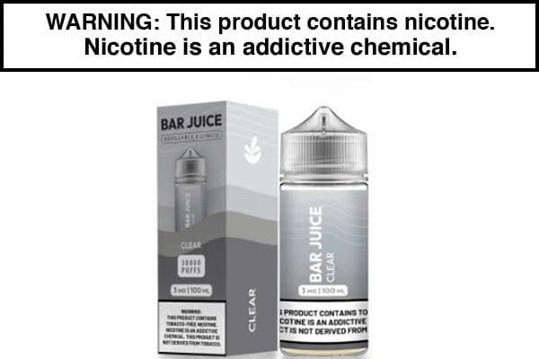 CLEAR BY BAR JUICE BJ30000 100ML CLEAR BY BAR JUICE BJ30000 100ML