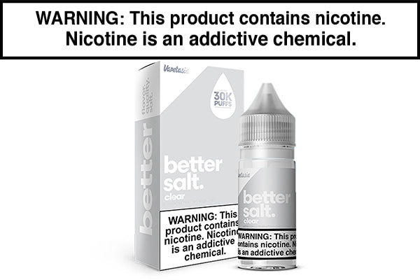 clear vape juice CLEAR BY VAPETASIA BETTER SALT 30ML