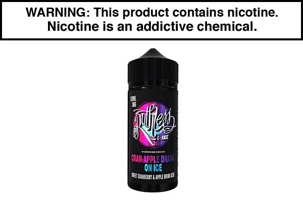 cranberry vape juice CRAN-APPLE DRANK ON ICE BY RUTHLESS VAPORS 100ML