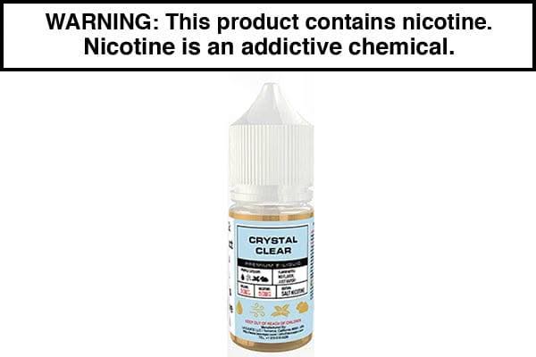 CRYSTAL CLEAR BY GLAS BASIX NIC SALTS 30ML CRYSTAL CLEAR BY GLAS BASIX NIC SALTS 30ML