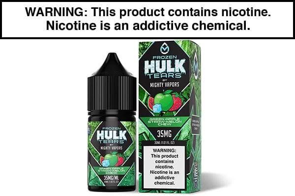 30ml thc vape juice FROZEN GREEN APPLE BY HULK TEARS SALT 30ML