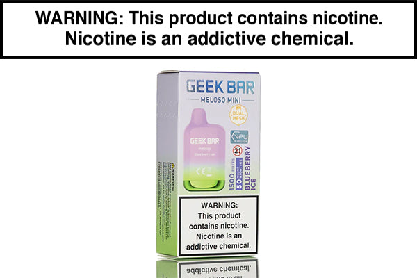 GEEK BAR MELOSO MINI DISPOSABLE VAPE - 1500 PUFFS Blueberry Ice
