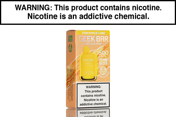 GEEK BAR MELOSO MINI DISPOSABLE VAPE - 1500 PUFFS Pineapple Lime
