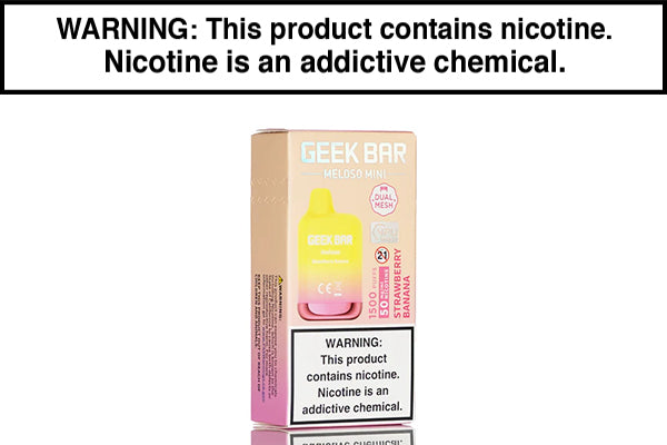 GEEK BAR MELOSO MINI DISPOSABLE VAPE - 1500 PUFFS Strawberry Banana