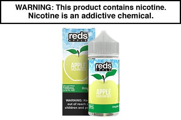 Gold Kiwi Apple Iced by Reds E Juice - 100ML Gold Kiwi Apple Iced by Reds E Juice - 100ML