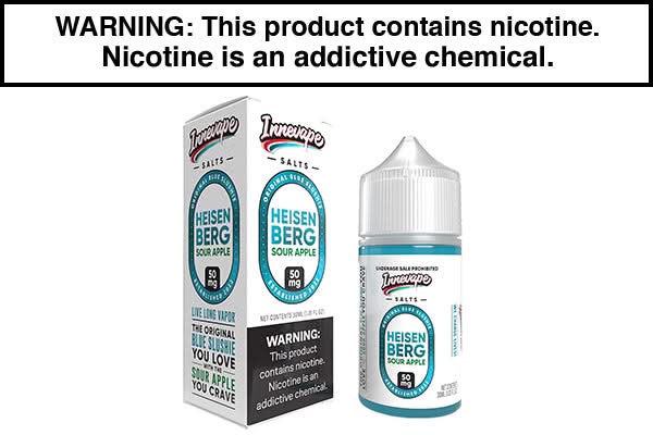 heisenberg vape juice salt nic HEISENBERG SOUR APPLE BY INNEVAPE SALTS 30ML