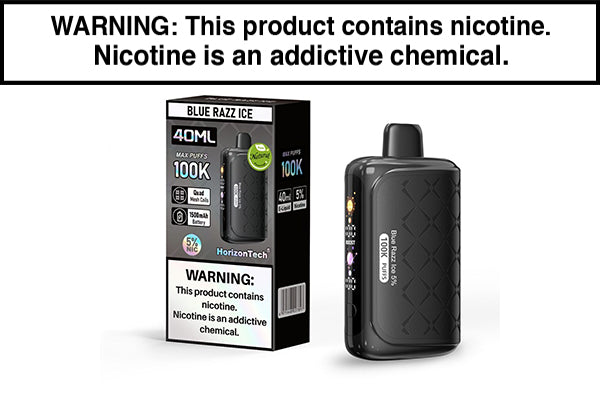 HORIZONTECH 100K DISPOSABLE VAPE - 100,000 PUFFS Blue Razz Ice