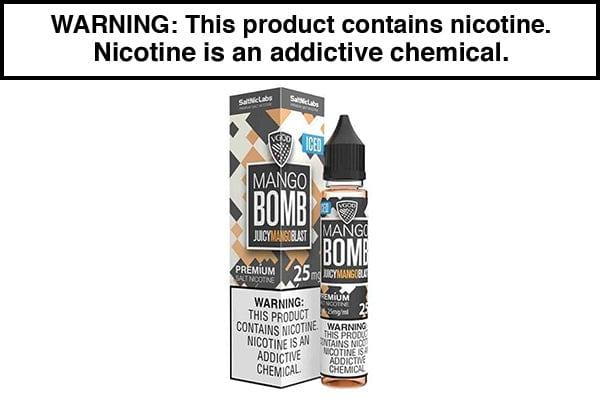 elf bar vape uk نكهة شيشة فيقود مانجو بارد منعش - VGOD ICED MANGO BOMB - افضل متجر فيب  ونكهات شيشة الكترونية في السعودية main image 1