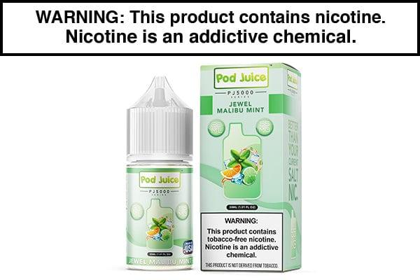 JEWEL MALIBU MINT BY POD JUICE SALT PJ5000 SERIES 30ML