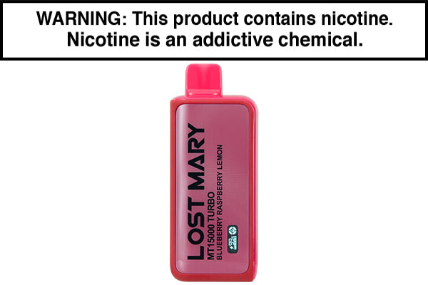 LOST MARY MT15000 TURBO DISPOSABLE VAPE - 15,000 PUFFS Blueberry Raspberry Lemon