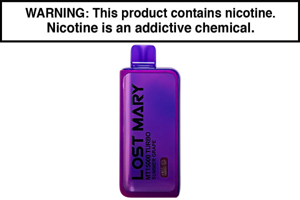 LOST MARY MT15000 TURBO DISPOSABLE VAPE - 15,000 PUFFS Summer Grape