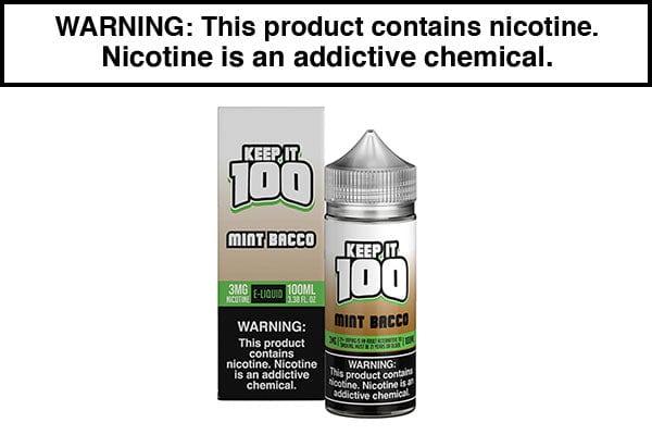 MINT BACCO BY KEEP IT 100 100ML - Vape Juice