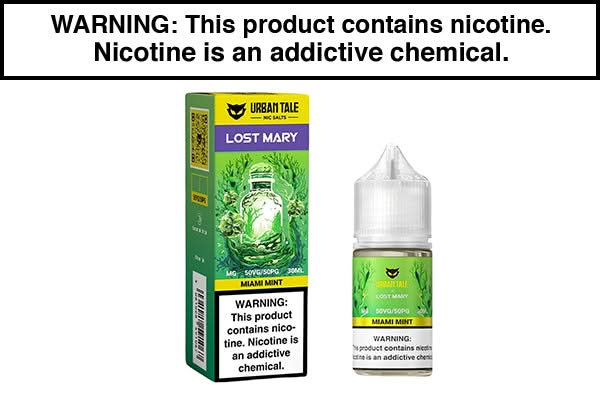 MIAMI MINT BY LOST MARY X URBAN TALE NIC SALTS 30ML MIAMI MINT BY LOST MARY X URBAN TALE NIC SALTS 30ML