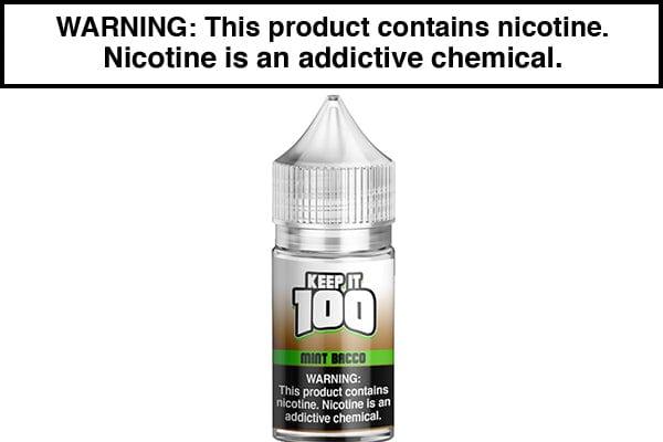 MINT BACCO BY KEEP IT 100 SALT 30ML - Vape Juice