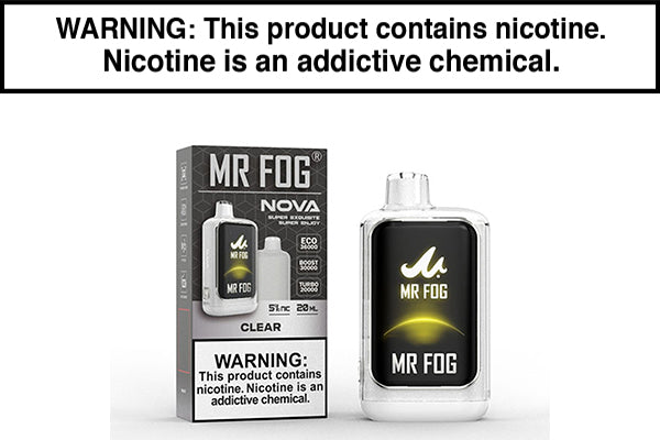 MR FOG NOVA 36K DISPOSABLE VAPE - 36,000 PUFFS Clear