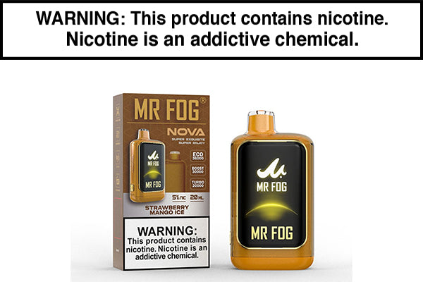 MR FOG NOVA 36K DISPOSABLE VAPE - 36,000 PUFFS Strawberry Mango Ice