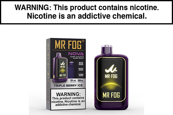 MR FOG NOVA 36K DISPOSABLE VAPE - 36,000 PUFFS Triple Berry Ice