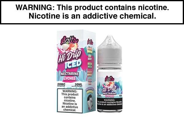 NECTARINE LYCHEE ICED BY HI-DRIP SALTS 30ML NECTARINE LYCHEE ICED BY HI-DRIP SALTS 30ML