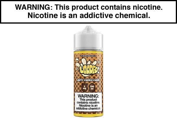 NUTTY CHOCO CREPE BY LOADED E LIQUID 100ML | 120ML NUTTY CHOCO CREPE BY LOADED E LIQUID 100ML | 120ML