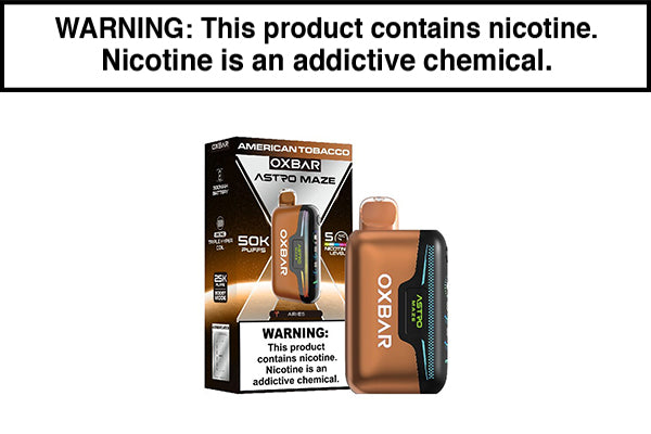 OXBAR ASTRO MAZE 50K DISPOSABLE VAPE American Tobacco