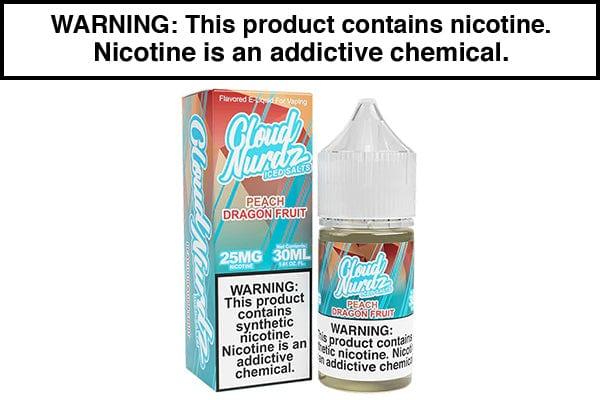 PEACH DRAGONFRUIT ICED BY CLOUD NURDZ SALT 30ML