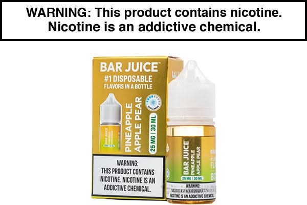 PINEAPPLE APPLE PEAR BY BAR JUICE BJ15000 SALTS 30ML - Vape Juice