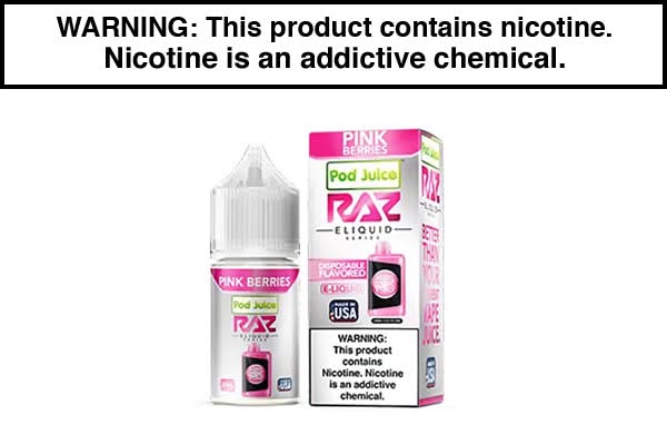 PINK BERRIES BY POD JUICE SALTS X RAZ 30ML PINK BERRIES BY POD JUICE SALTS X RAZ 30ML