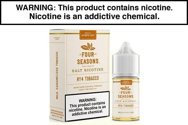 RY4 TOBACCO BY FOUR SEASONS SALTS 30ML RY4 TOBACCO BY FOUR SEASONS SALTS 30ML