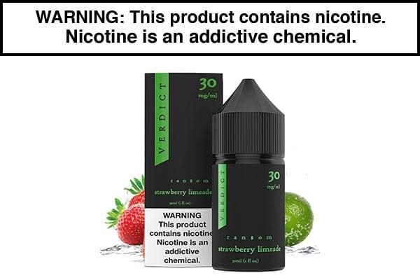 RANSOM (STRAWBERRY LIMEADE) BY VERDICT SALTS 30ML RANSOM (STRAWBERRY LIMEADE) BY VERDICT SALTS 30ML
