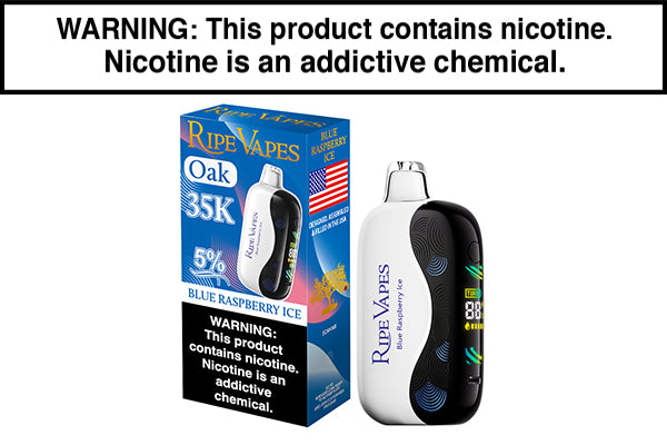RIPE VAPES OAK 35K DISPOSABLE - 35,000 PUFFS Blue Raspberry Ice