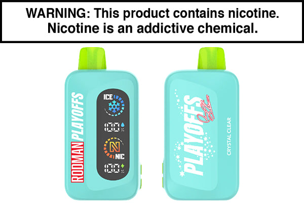 RODMAN PLAYOFFS DISPOSABLE VAPE - 50,000 PUFFS Crystal Clear
