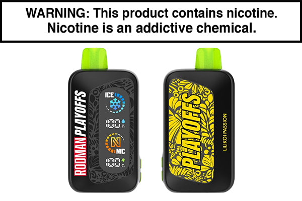 RODMAN PLAYOFFS DISPOSABLE VAPE - 50,000 PUFFS Lilikoi Passion
