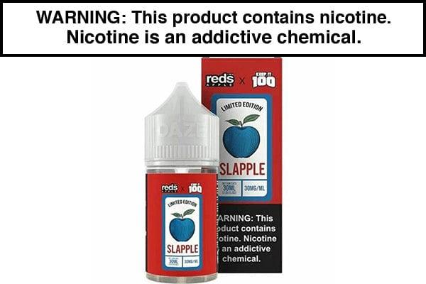 SLAPPLE BY REDS X KEEP IT 100 SALT 30ML SLAPPLE BY REDS X KEEP IT 100 SALT 30ML