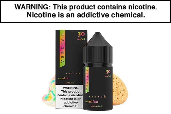 cereal bar vape SNITCH (CEREAL BAR) BY VERDICT SALTS 30ML