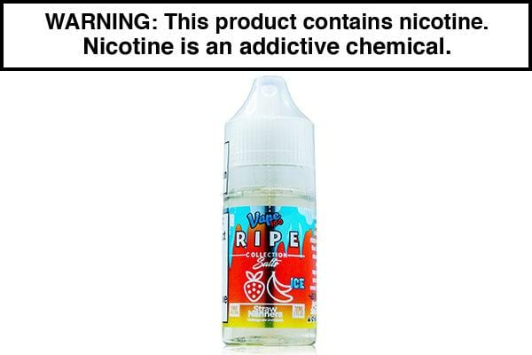 STRAW NANNERS ICE BY VAPE 100 RIPE SALTS 30ML